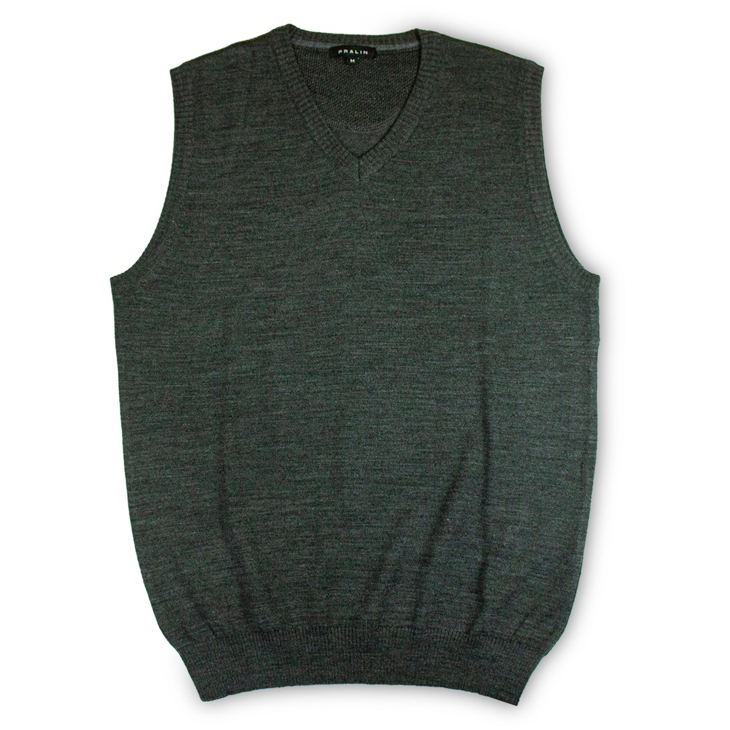 Chaleco Gris Grafito con Cuello V para Hombre