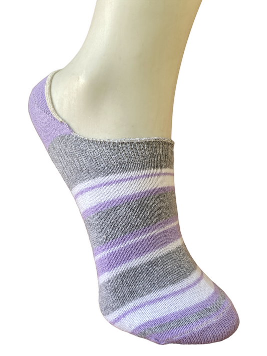 Calcetín Invisible Lila/Gris para Niña