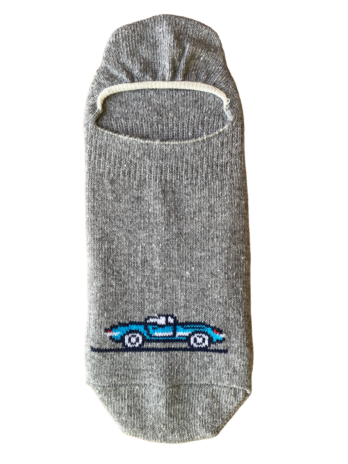 Calcetín Invisible Gris con Carrito para Niño