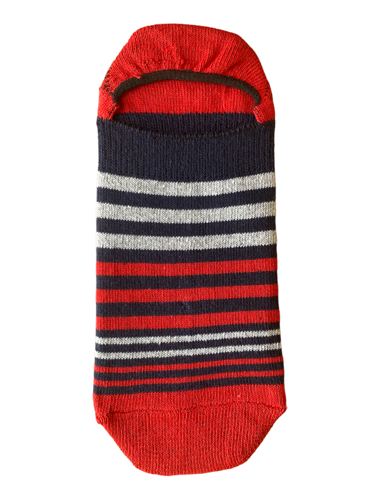 Calcetín Invisible Rojo/Azul Marino para Niño