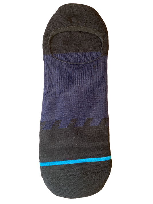 Calcetín Invisible Azul Marino/Negro para Hombre