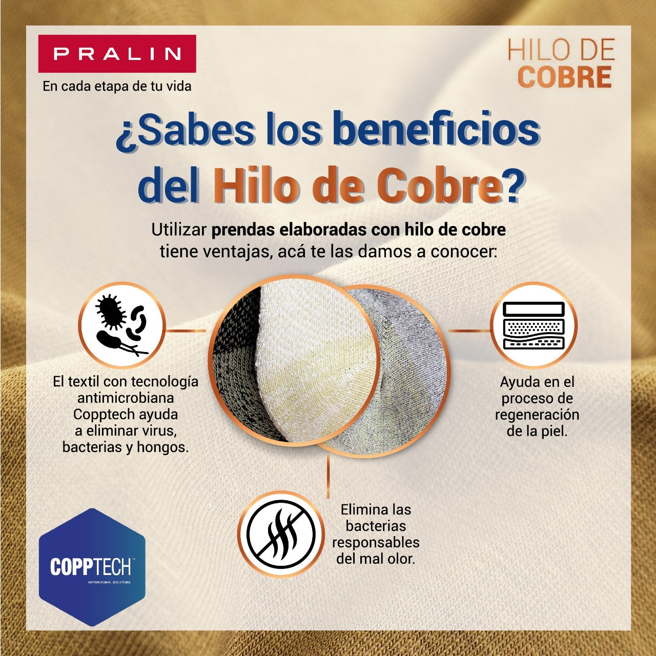 Calcetines con Hilo de Cobre para Hombre - 2 Pack