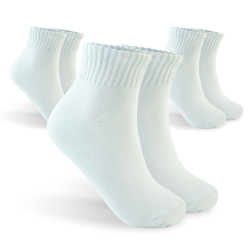 Calcetines Cortos Blancos para Hombre - 3 Pack