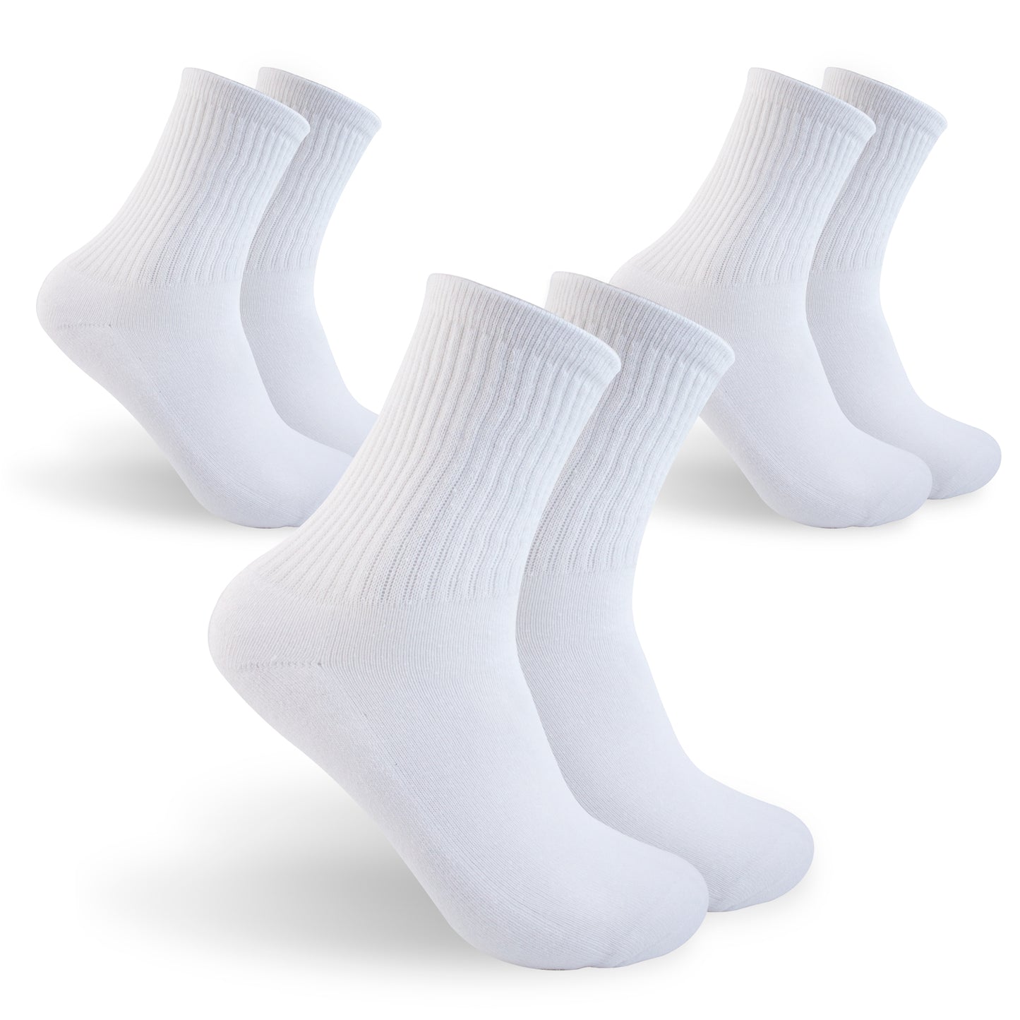 Calcetines Largos Blancos para Hombre - 3 Pack